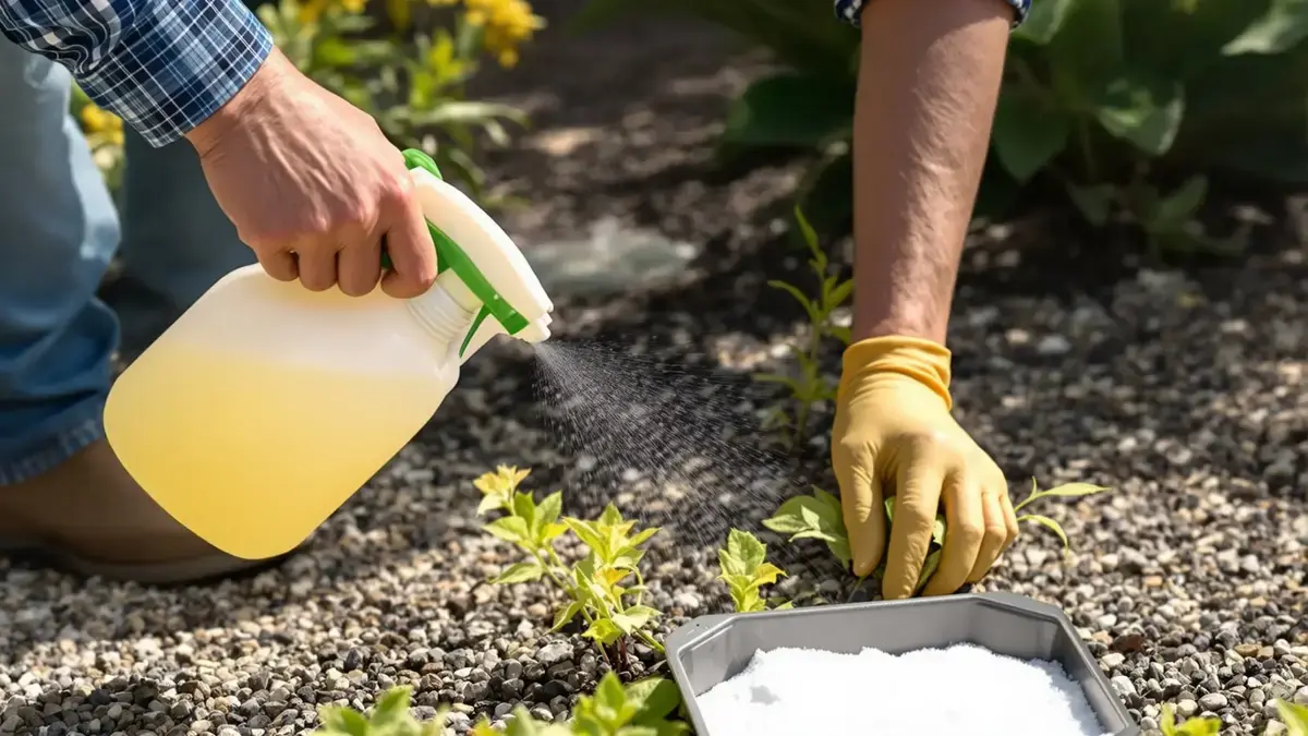 Onkruid in het grind: een product dat je in je keukenkast hebt en dat je er voor altijd vanaf helpt
